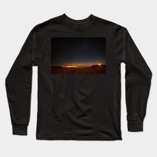 Moonrise with Fan y Big, Brecon Beacons National Park, Wales Long Sleeve T-Shirt